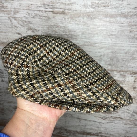 Hatman of Ireland wool tweed vintage flat cap hat snap EUC - Picture 5 of 8